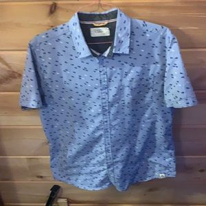 Free Planet Whale Print Button Up